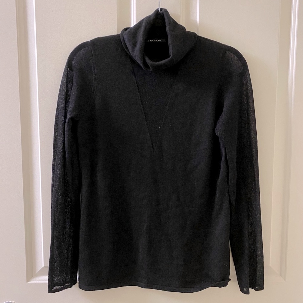 Tahari black sweater